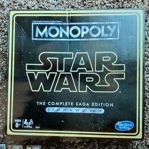 Star Wars Monopoly The Complete Saga Edition like new hardly played contains all